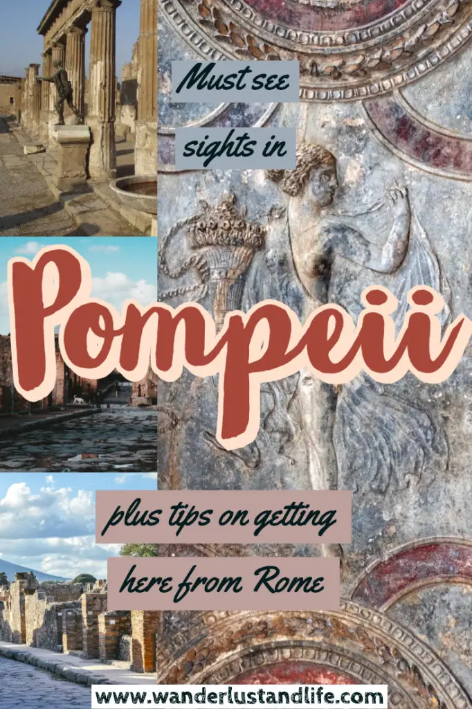 If you are wondering what the distance from Rome to Pompeii is, and whether you can do a Rome to Pompeii day trip, this article is for you. We visited the ancient city through an organised tour. We got to sit back and relax and see the must see sights Pompeii had to offer. #italy #wanderlustandlife #pompeii #rome