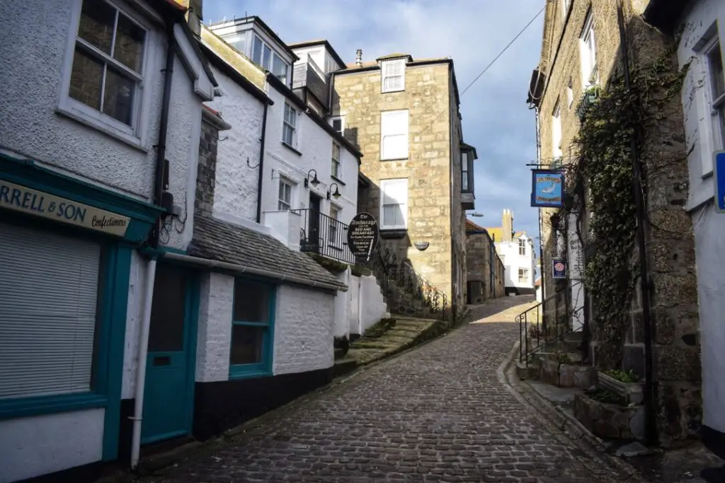 Cobbled streets of St Ives
