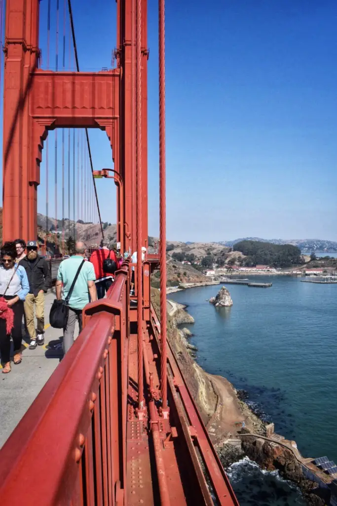 walking the Golden Gate bridge walking the Golden Gate bridge