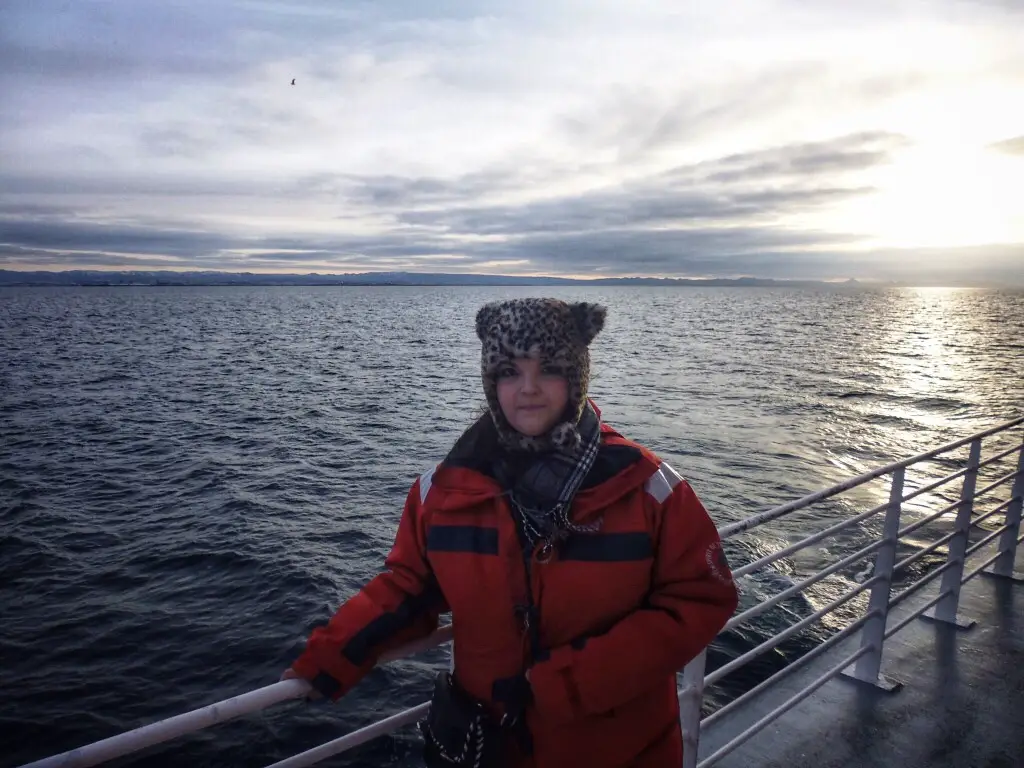 All suited up for our winter whale watching tour