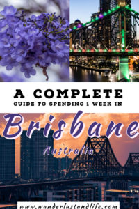 Wondering how long to spend in Brisbane? We have come up with a 1 week Brisbane itinerary. It's the perfect amount of time to get to grips with the city. Brisbane is a great base but if you want to explore more we also have some ideas for the best road trips from Brisbane, and the best weekend trips from Brisbane. #wanderlustandlife #brisbane #australia