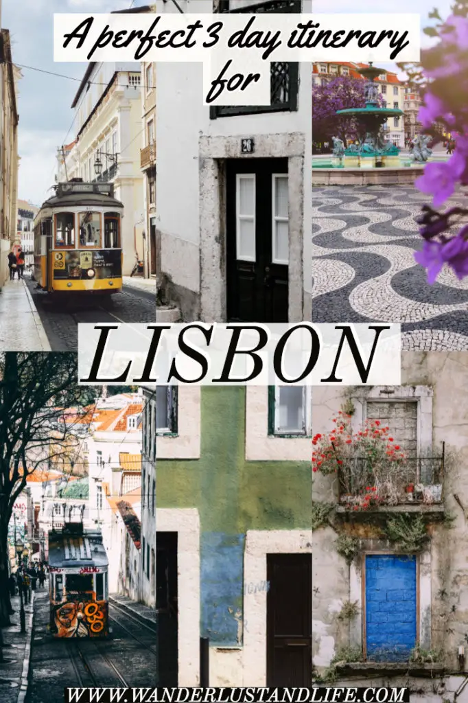 Pin this 3 day Lisbon itinerary