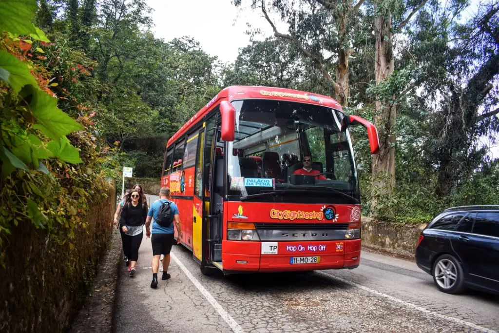 Hop on hop off bus to get around during your day in Sintra