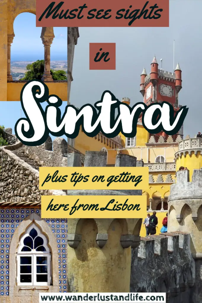 This 1 day in Sintra itinerary will help you make the most of your time in this fairy tale town. You can easily plan a day trip to Sintra from Lisbon and we also include practical information such as the best things to do in Sintra, how to get around, and how to get there as well as a map of Sintra to help you plan. #wanderlustandlife #portugal #sintra Pin this Sintra itinerary