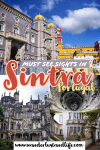 This 1 day in Sintra itinerary will help you make the most of your time in this fairy tale town. You can easily plan a day trip to Sintra from Lisbon and we also include practical information such as the best things to do in Sintra, how to get around, and how to get there as well as a map of Sintra to help you plan. #wanderlustandlife #portugal #sintra