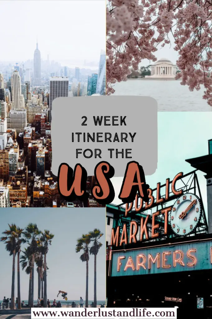 Looking for the perfect 2 week USA itinerary, then look no further. We cover some of the most exciting cities from New York to Las Vegas to help you plan your next trip. #usa #wanderlustandlife Pin this US travel guide