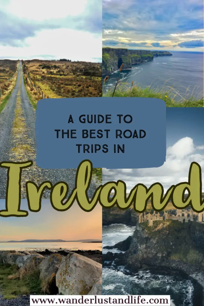 If you have ever asked yourself the question, where should I go on a road trip in Ireland, then this post is for you. This post includes the best scenic drives in Ireland, with a road trip itinerary for each one. We also include practical tips on things like renting a car and driving in Ireland. #ireland #roadtrip #wanderlustandlife