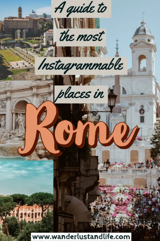 Instagram spots in Rome- Where to find the best places to take photos in the Italian City. If you are looking for the best photo spots in Rome you have come to the right place. We go through some of the photogenic places the city has to offer from the incredible architecture to the charming back streets. #Rome #Italy #wanderlustandlife