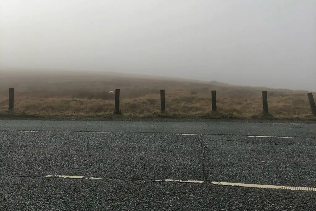 A snapshot of some of the misty roads we came across during our Peak District driving itinerary