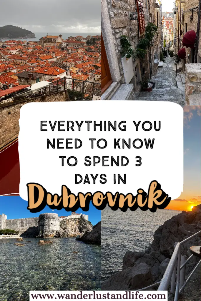 Pin this - 3 days in Dubrovnik/ 3 day Dubrovnik itinerary