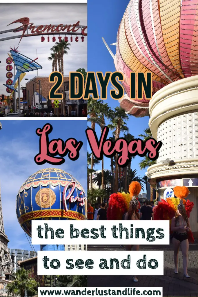 Pin this 2 day Las Vegas itinerary/ 2 days in Las Vegas