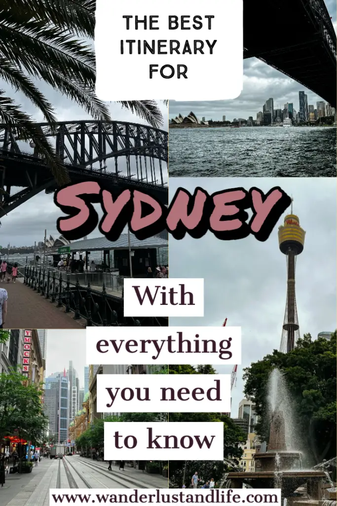 Pin this 3 day Sydney itinerary