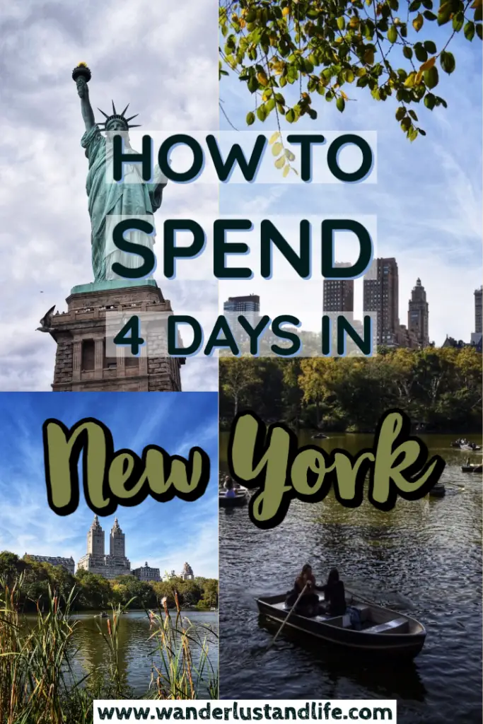 Pin this New York City itinerary for 4 days away in the big apple